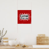 Gitaar is mijn Poster muurkunst (Keuken)