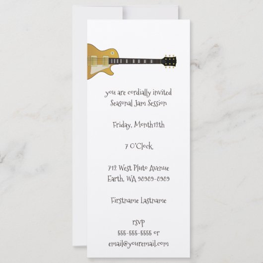 gitaar kaart (Voorkant)