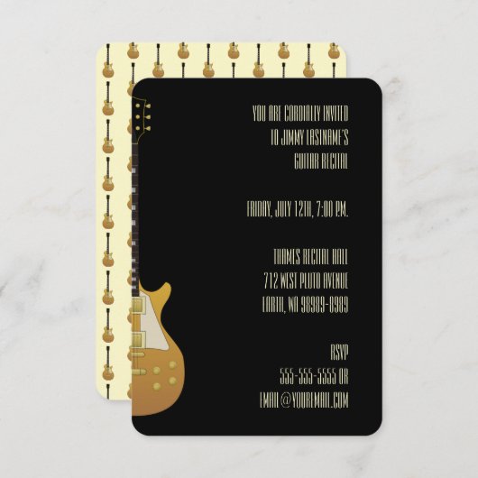 gitaar kaart (Voorkant / Achterkant)