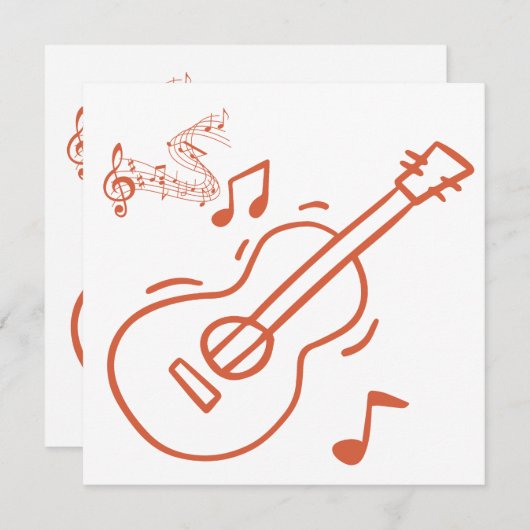 gitaar kaart (Voorkant / Achterkant)