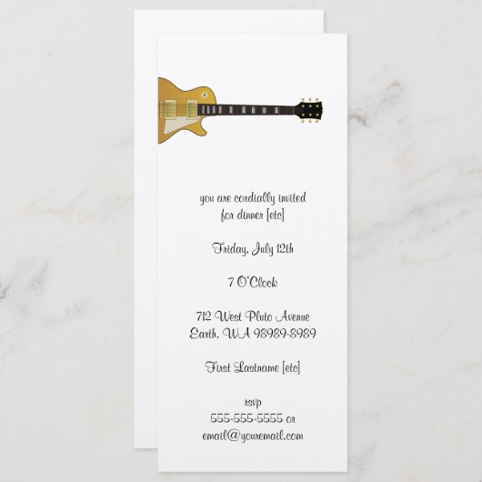 gitaar kaart (Voorkant / Achterkant)