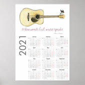 Gitaar kalender 2021 poster (Voorkant)