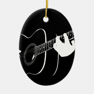 gitaar keramisch ornament