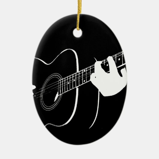 gitaar keramisch ornament (Voorkant)