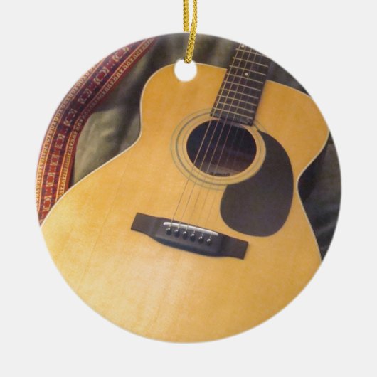 gitaar keramisch ornament (Voorkant)