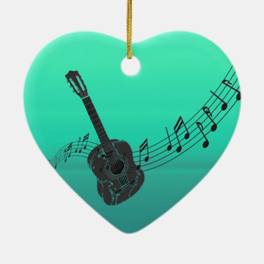 gitaar keramisch ornament (Achterkant)