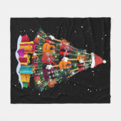 Gitaar Kerstboom Grappig Fleece Deken (Voorkant (Horizontaal))