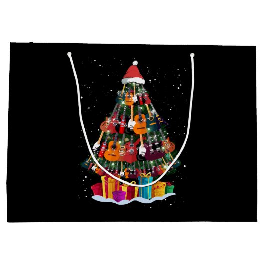 Gitaar Kerstboom Grappig Groot Cadeauzakje (Achterkant)
