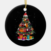 Gitaar Kerstboom Grappig Keramisch Ornament (Voorkant)