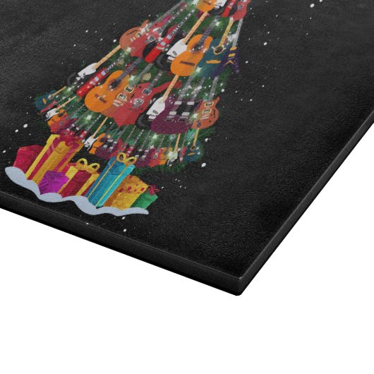 Gitaar Kerstboom Grappig Snijplank (Hoek)