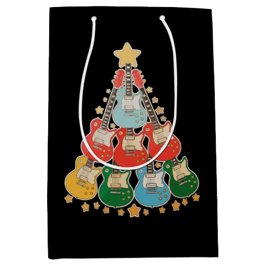 Gitaar Kerstboom Kerstmis Matching Family Holiday Medium Cadeauzakje (Voorkant)