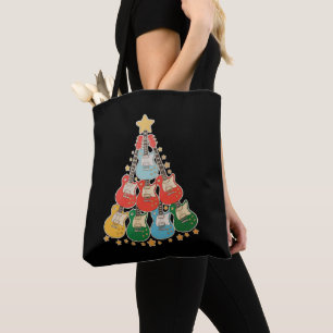 Gitaar Kerstboom Kerstmis Matching Family Holiday Tote Bag