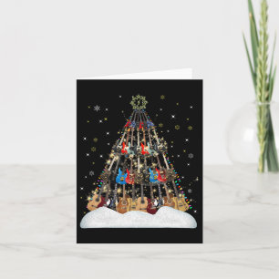 Gitaar Kerstboom Shirt Muzikant Kerstcadeau Heren Kaart