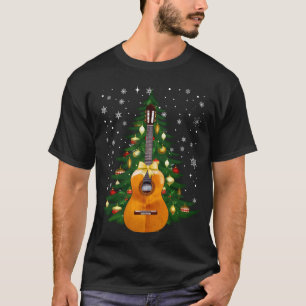 Gitaar Kerstmis Muziek Graphic voor mannen Vrouwen T-shirt