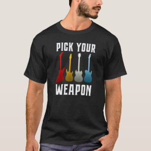 Gitaar Kies Je Wapen Vintage Muziekinstrumenten T-shirt