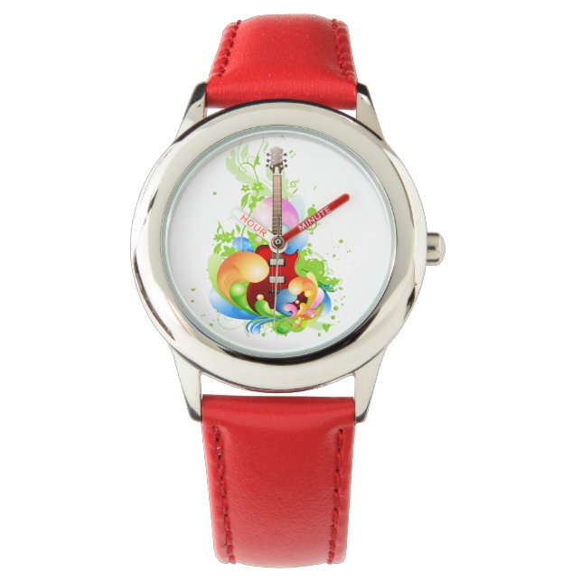 Gitaar kinder horloge. horloge (Voorkant)