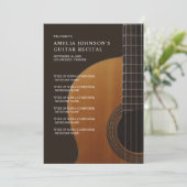Gitaar Klassiek Muziek Concert Recital Programma (Staand voorkant)