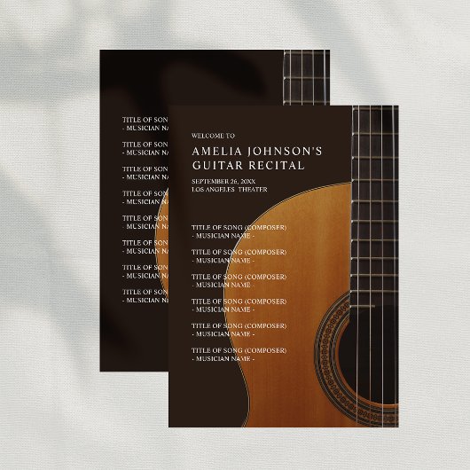 Gitaar Klassiek Muziek Concert Recital Programma