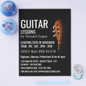 Gitaar kop, gitaarlessen reclamefolder flyer (Enkel)