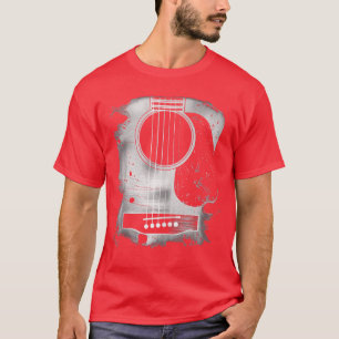 Gitaar Kunst Muziek Si Snaar Akoestische Gitaar Ro T-shirt