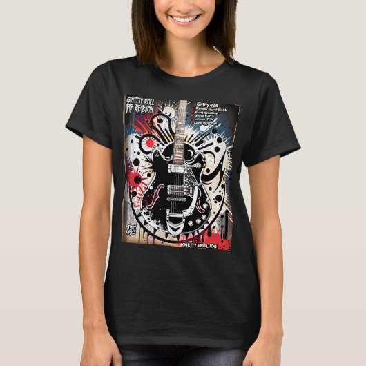 Gitaar Kunst T-shirt (Voorkant)