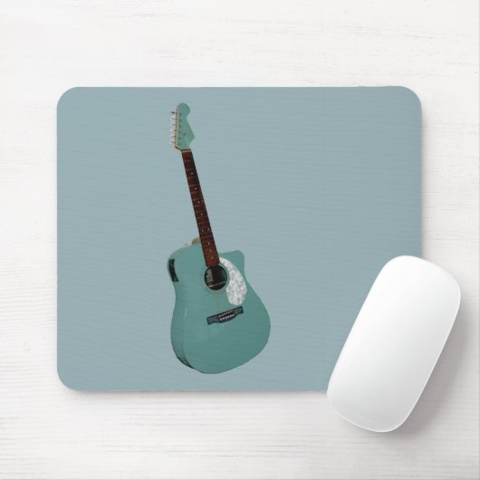 Gitaar kunstprint muismat (Met muis)