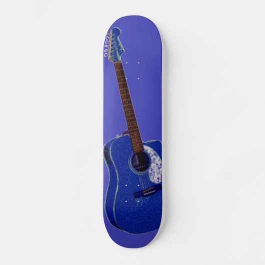 Gitaar kunstprint skateboard (Voorkant)