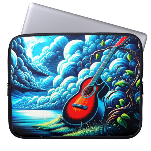 Gitaar Laptop Sleeve (Voorkant)