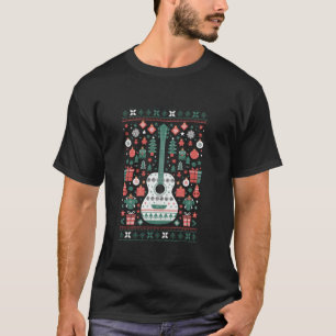 Gitaar lelijke kerst t-shirt