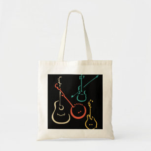 Gitaar Lover Gitarist Retro bluegrass mandoline gu Tote Bag