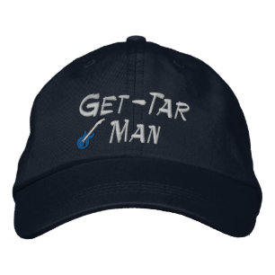 Gitaar Man geborduurd Pet