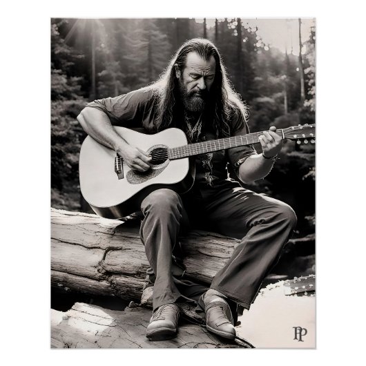 Gitaar Man Poster (Voorkant)