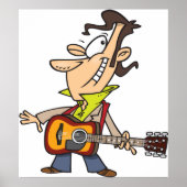 Gitaar Man Rockster Poster (Voorkant)