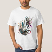 gitaar man teeshirt t-shirt (Voorkant)
