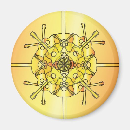 Gitaar Mandala Magneet (Voorkant)