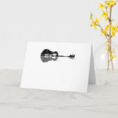 Gitaar Meer Schaduw Liefde Gitaar Cadeau Muziek Li Kaart (Gele Bloem)