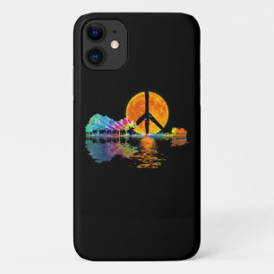 Gitaar Meer Schaduw Vrede Liefde Gitaar Hippie Case-Mate iPhone Case