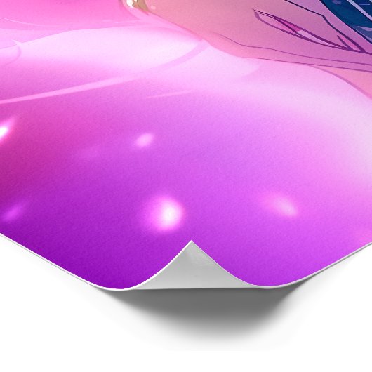 Gitaar Meisje Art Poster (Hoek)