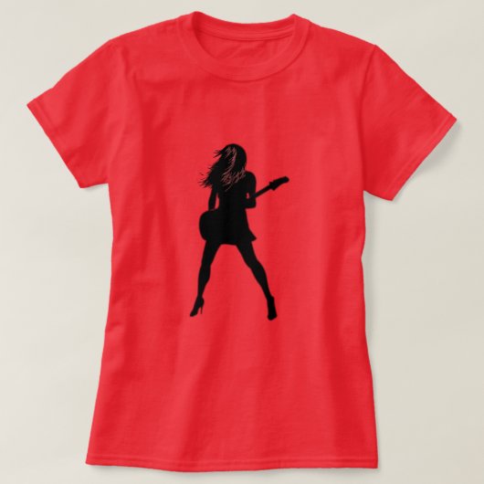 Gitaar Meisje T-shirt (Design voorkant)