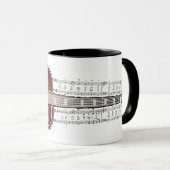 gitaar met blademuziek - Mok (Voorkant rechts)