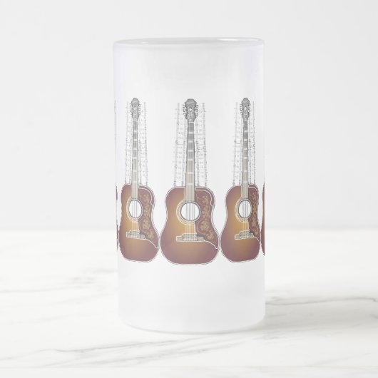 gitaar met blademuziek - Mok (Center)