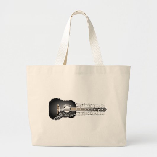  gitaar met blademuziek - tas (Voorkant)