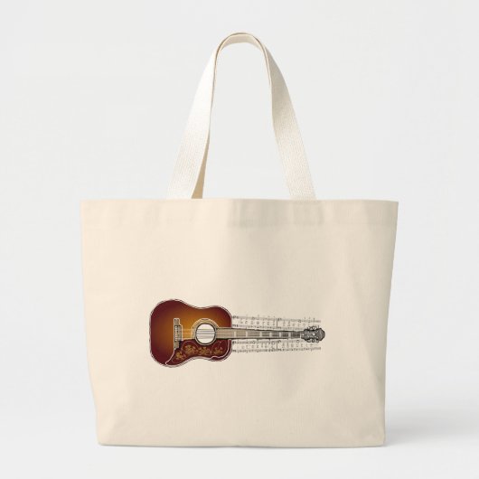 gitaar met blademuziek - tas (Voorkant)