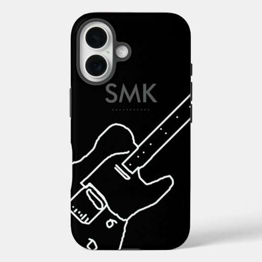 Gitaar met de naam zwart Case-Mate iPhone case (Achterkant)
