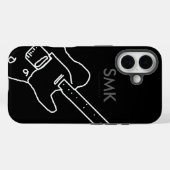 Gitaar met de naam zwart Case-Mate iPhone case (Achterkant (horizontaal))