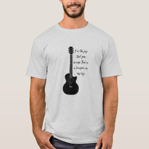 Gitaar met eenvoudig gedicht t-shirt