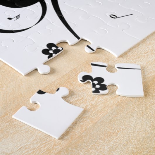 Gitaar met muzieknoten legpuzzel (Zijkant)