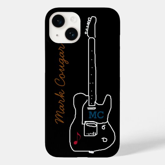 gitaar met naam Case-Mate iPhone case (Achterkant)