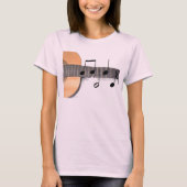gitaar met notities t-shirt (Voorkant)