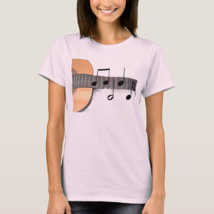 gitaar met notities t-shirt